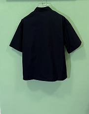 Prada printed zipper short-sleeved shirt black - 3