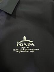 Prada printed zipper short-sleeved shirt black - 4
