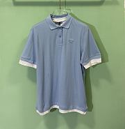 Prada Two-Piece Short-Sleeved POLO Shirt In Blue - 1