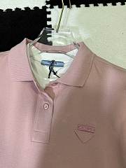 Prada Two-Piece Short-Sleeved POLO Shirt In Pink - 6