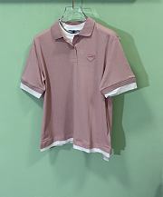 Prada Two-Piece Short-Sleeved POLO Shirt In Pink - 5