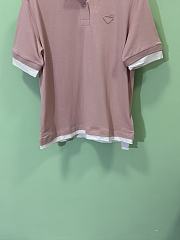 Prada Two-Piece Short-Sleeved POLO Shirt In Pink - 4