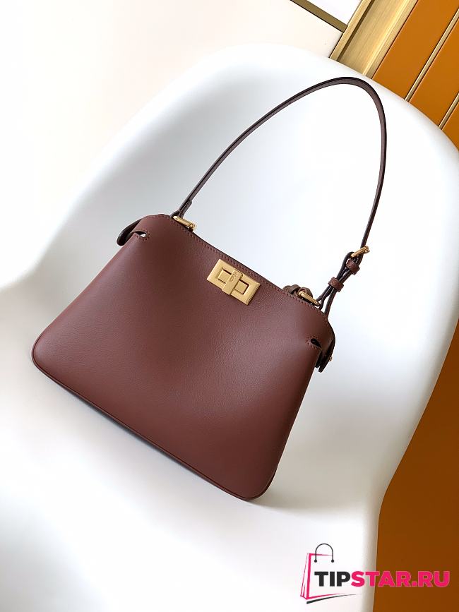 Fendi Peekaboo Soft Small Bag Brown leather bag - 1