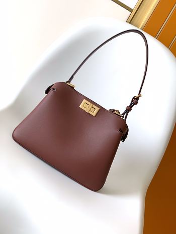 Fendi Peekaboo Soft Small Bag Brown leather bag