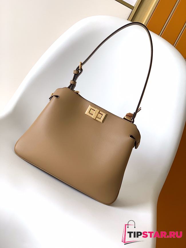 Fendi Peekaboo Soft Small Bag Cappuccino leather bag - 1
