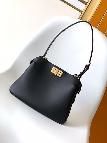Fendi Peekaboo Soft Small Bag Black leather bag