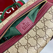 Gucci Mini GG handbag Burgundy and dark brown soft - 5