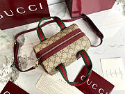 Gucci Mini GG handbag Burgundy and dark brown soft - 3