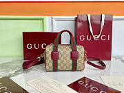 Gucci Mini GG handbag Burgundy and dark brown soft - 2