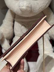 Gucci GG Marmont wallet on chain Rosso Ancora red and pink leather - 5