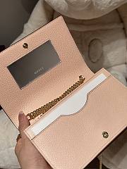 Gucci GG Marmont wallet on chain Rosso Ancora red and pink leather - 3