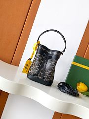 Goyard Petit Flot Mini – Bucket Bag Chevron Canvas In Black - 1