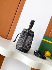 Goyard Petit Flot Mini – Bucket Bag Chevron Canvas In Black - 6