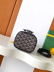 Goyard Petit Flot Mini – Bucket Bag Chevron Canvas In Black - 5