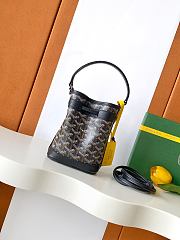 Goyard Petit Flot Mini – Bucket Bag Chevron Canvas In Black - 3