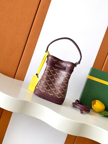 Goyard Petit Flot Mini – Bucket Bag Chevron Canvas In Burgundy