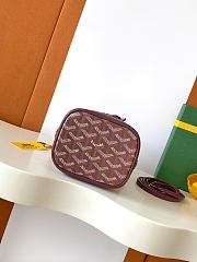 Goyard Petit Flot Mini – Bucket Bag Chevron Canvas In Burgundy - 5