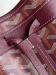 Goyard Petit Flot Mini – Bucket Bag Chevron Canvas In Burgundy - 2