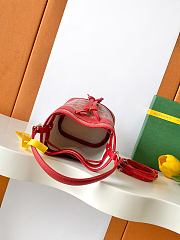 Goyard Petit Flot Mini – Bucket Bag Chevron Canvas In Red - 4