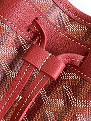 Goyard Petit Flot Mini – Bucket Bag Chevron Canvas In Red - 2