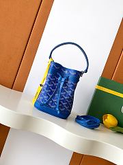 Goyard Petit Flot Mini – Bucket Bag Chevron Canvas In Blue - 1