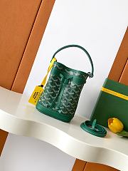 Goyard Petit Flot Mini – Bucket Bag Chevron Canvas In Green - 1