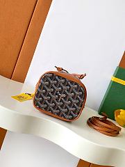 Goyard Petit Flot Mini – Bucket Bag Chevron Canvas In Brown - 6