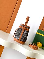Goyard Petit Flot Mini – Bucket Bag Chevron Canvas In Brown - 5