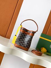 Goyard Petit Flot Mini – Bucket Bag Chevron Canvas In Brown - 3