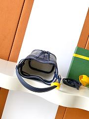 Goyard Petit Flot Mini – Bucket Bag Chevron Canvas In Navy Blue - 6