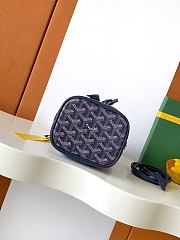 Goyard Petit Flot Mini – Bucket Bag Chevron Canvas In Navy Blue - 5