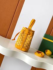 Goyard Petit Flot Mini – Bucket Bag Chevron Canvas In Yellow - 6