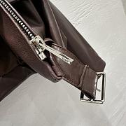 Loewe wide-leg motorcycle leather jacket in burgundy - 5