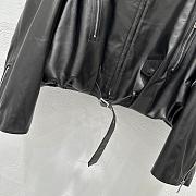 Loewe wide-leg motorcycle leather jacket in black - 5
