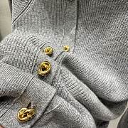 Bottega Veneta Woolen Button Knitwear In Gray - 2