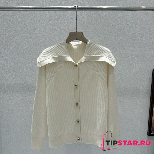 Bottega Veneta Woolen Button Knitwear In White - 1