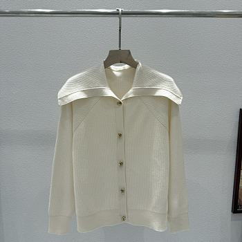 Bottega Veneta Woolen Button Knitwear In White