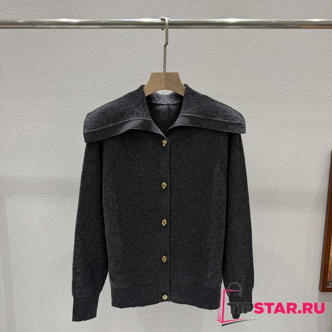 Bottega Veneta Woolen Button Knitwear In Black - 1