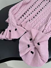Valentino Wool Ruffle Sleeve Sweater In Pink - 4
