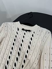 Valentino Wool Ruffle Sleeve Sweater In Beige - 6