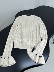 Valentino Wool Ruffle Sleeve Sweater In Beige - 4