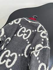 Gucci Reversible GG Mohair Wool Cardigan In Dark grey & off-white - 3