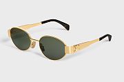 Celine Triomphe Metal 01 sunglasses in Metal Green - 3