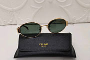 Celine Triomphe Metal 01 sunglasses in Metal Green - 2