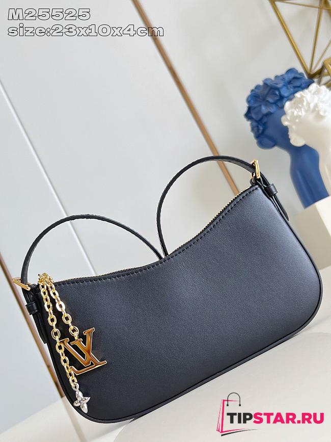 Louis Vuitton LV Bloom Pochette Bag Calfskin Black M25525 - 1