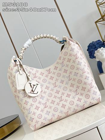 Louis Vuitton Carmel Perforated Mahina calfskin leather Dream Cream