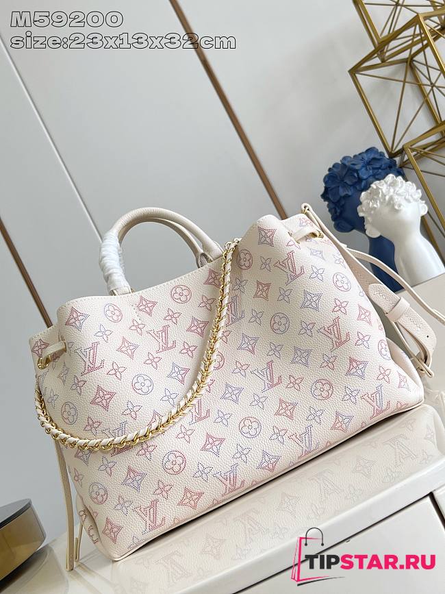 Louis Vuitton Bella Tote Perforated Mahina calfskin leather Dream Cream M15116 - 1