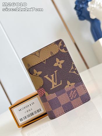 Louis Vuitton Pocket Organizer Wallet Monogram Reverse In Brown M26010