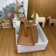 Hermes Birkin 25 Silver Hardware in Brown Color - 5