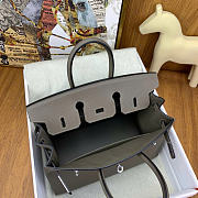 Hermes Birkin 25 Silver Hardware in Gray Color - 6